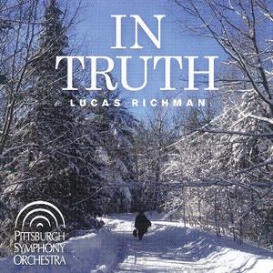 The album cover of Lucas Richman's album "In Truth" which features a snow-laden path.